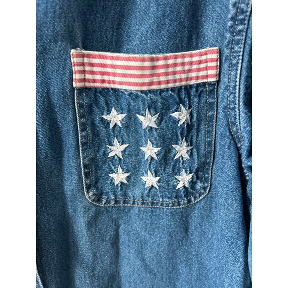 Women Vintage Michelle Louise Size L
Denim Jacket, Patriotic, Stars, Flag - Picture 4 of 7